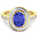 1.63ctw Violet Tanzanite and Diamond 14K Yellow Gold Halo Ring