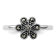 Rhodium Over Sterling Silver Stackable Expressions Marcasite Scalloped Ring