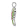 Rhodium Over Sterling Silver Crystal Hummingbird Pendant