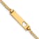 14k Yellow Gold Cut-out Heart Curb Link ID Bracelet