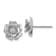 Rhodium Over 14k White Gold 11mm Textured I2/I-J Diamond Stud Earrings