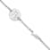 Sterling Silver Rhodium-plated Kitty and Fish with 0.5 Inch Extension Bracelet