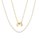 CZ Initial M Tennis Necklace And Pendant Set In 14K Gold Over Brass 4.05ctw