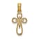 14k Yellow Gold Cut-Out Cross with Small Interior Cross Charm