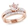 Morganite and Diamond 10K Rose Gold Ring 1.19ctw