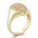 Rachel Zoe Pave Pear-Shaped Signet Ring in 14K Gold Over Sterling Silver