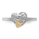 14K Yellow Gold Over Sterling Silver Stackable Expressions Diamond Heart
Ring 0.01ctw