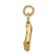 14k Yellow Gold 3D and Textured Ballet Slippers Charm Pendant