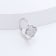 Moissanite Rhodium Over Sterling Silver 4-Leaf Clover Cluster Ring