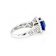 4.87 Ctw Blue Sapphire and 1.08 Ctw White Diamond Ring in 14K WG
