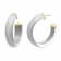 14K Yellow Gold Over Sterling Silver Medium Illusion Acrylic Hoops in Gray