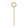 14k Yellow Gold Satin Siberian Husky Disc Charm