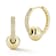 Rachel Zoe CZ Pave Hoop and Ball Dangle Earrings in 14K Gold Over
Sterling Silver