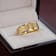 HONOR Gold-Plated Tungsten Beveled Polished Edges Flat Ring with Brushed
Center 8mm