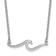 Rhodium Over Sterling Silver Wave 16 + 2 Inch Necklace