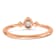 14K Rose Gold Petite Pear Diamond Ring 0.13ctw