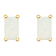 5x3mm Emerald Cut Opal 14k Yellow Gold Stud Earrings