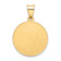 14k Yellow Gold Polished and Satin First Holy Communion Medal Pendant