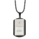 White Cubic Zirconia Stainless Steel Brushed Black IP-plated Men's Dad
Dog Tag Pendant With Chain