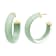 14K Yellow Gold Over Sterling Silver Medium Illusion Acrylic Hoops in
Moody Jade Color
