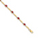 10k Yellow Gold and Rhodium Over 10k Yellow Gold Diamond and Oval Ruby Bracelet