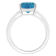 12x8mm Pear Shape London Blue Topaz Rhodium Over Sterling Silver Ring
