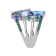 Multi-color Quartz, Blue Topaz and Green Nanocrystal Rhodium Over
Sterling Silver Ring