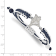 Stainless Steel MLB LogoArt Toronto Blue Jays Adjustable Cord Bracelet