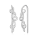 White Diamond Accent Rhodium Over Sterling Silver Threader Earrings