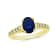 1.60ctw Sapphire and Diamond Ring in 14k Yellow Gold