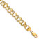 14k Yellow Gold 7.5mm Triple Link Charm Bracelet