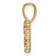 14K Yellow Gold Lab Grown Diamond Letter Q Initial Pendant