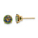 14k Yellow Gold 6mm Round Mystic Topaz Stud Earrings