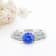 14K White Gold Round Tanzanite and Diamond Ring, 1.72ctw