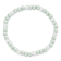 Children's 4mm Green Shell Bead and Crystal Stretch Bracelet