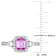 White, Pink Sapphire and Diamond 14K White Gold Ring 1.06ctw