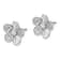 Rhodium Over 14k White Gold 10mm Diamond Flower Stud Earrings