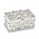 ALLURING Rectangle Silver-tone Heart Trinket Box
