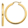 14k Yellow Gold 1 9/16" Polished Square Hoop Earrings