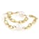 Cultured Freshwater Pearl Station Paperclip Chain Bracelet In 14K Gold
Over Sterling Silver 8mm