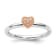 14K Rose Gold Over Sterling Silver Stackable Expressions Diamond Heart
Ring 0.005ctw