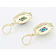 Multi-Color Blended Turquoise and Filigree Earrings In 18K Gold Over
Sterling Silver 12x10mm