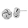 Rhodium Over 14k White Gold 12.5mm Polished Textured Love Knot Stud Earrings