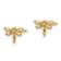 14k Yellow Gold Children's Textured Dragonfly Stud Earrings