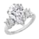 White Cubic Zirconia Platinum Over Sterling Silver Ring 10.92ctw