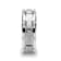 WARWICK Beveled Tungsten Carbide Wedding Band with Brush Finished Center
and Alternating Grooves 8mm
