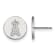 Rhodium Over Sterling Silver MLB LogoArt Los Angeles Angels Post Earrings