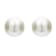 Pear Shape Pearl Simulant Stud Earrings In Sterling Silver