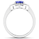 1.63ctw Violet Tanzanite and Diamond 14K White Gold Halo Ring