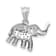 Rhodium Over 14k White Gold Diamond Elephant Pendant